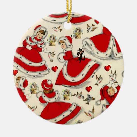 kerstcirkelversiering keramisch ornament (Voorkant)