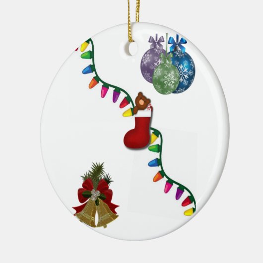 kerstcirkelversiering keramisch ornament (Links)