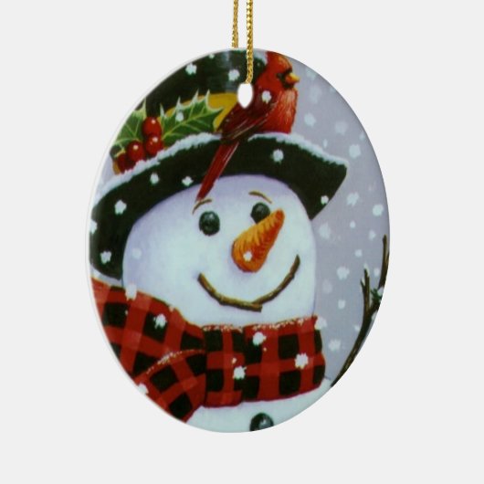 Kerstcirkelversiering/Snowman Keramisch Ornament (Rechts)