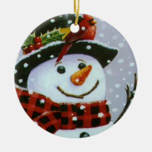 Kerstcirkelversiering/Snowman Keramisch Ornament