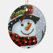 Kerstcirkelversiering/Snowman Keramisch Ornament (Links)
