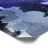 Kerstcitaat Blauw poster (Hoek)