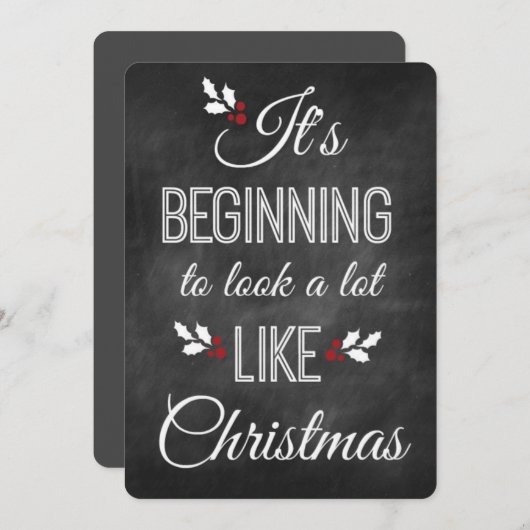 kerstcitaat feestdagenkaart (Voorkant / Achterkant)