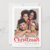 KERSTCITAAT FOTO stijlvolle typografie rood Feestdagenkaart (Voorkant)