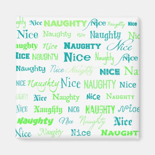 kerstcitaat Fun Naughty of Nice Magneet (Voorkant)