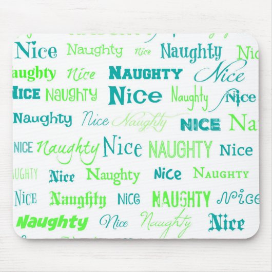 kerstcitaat Fun Naughty of Nice Muismat (Voorkant)