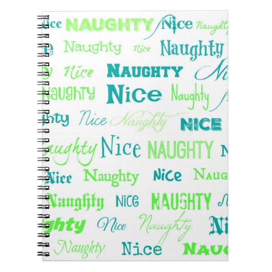 kerstcitaat Fun Naughty of Nice Notitieboek (Voorkant)