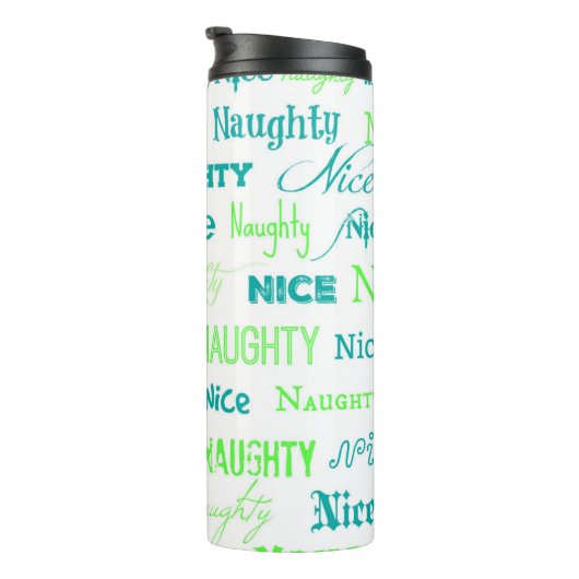 kerstcitaat Fun Naughty of Nice Thermosbeker (Geroteerd rechts)