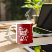 Kerstcitaat Grappige feestgeesten proeven rood Koffiemok