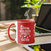 Kerstcitaat Grappige feestgeesten proeven rood Mok