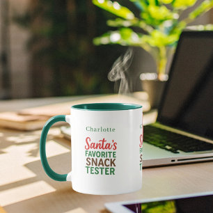 Kerstcitaat grappige snack tester naam mok