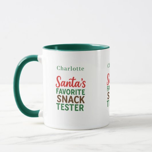 Kerstcitaat grappige snack tester naam mok (Links)
