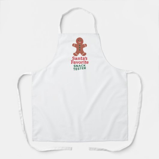 Kerstcitaat grappige snack tester peperkoek schort (Voorkant)