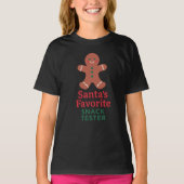 Kerstcitaat grappige snack tester t-shirt (Voorkant)