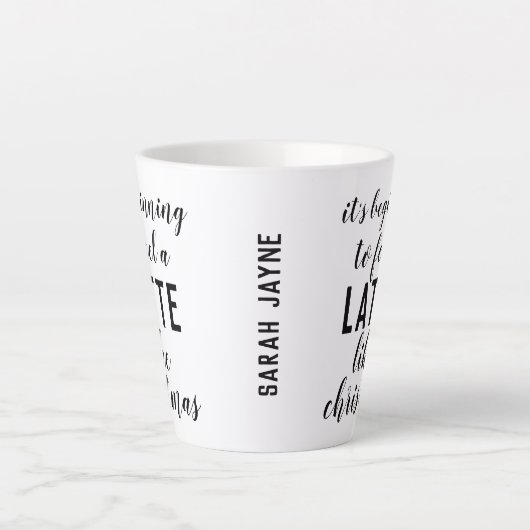 Kerstcitaat Het begint te voelen als Latte Mok (Voorkant)