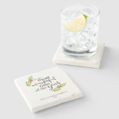 Kerstcitaat het meest wonderbaarlijke tijdkaartje stenen onderzetter (Zijkant)