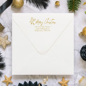 Kerstcitaat Holly Whimsical Script Return Rubberstempel