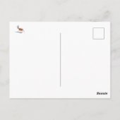 Kerstcitaat met rendierretro-ontwerp briefkaart (Achterkant)