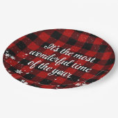 Kerstcitaat op Buffalo Pset Papieren Bordje (Gekanteld)