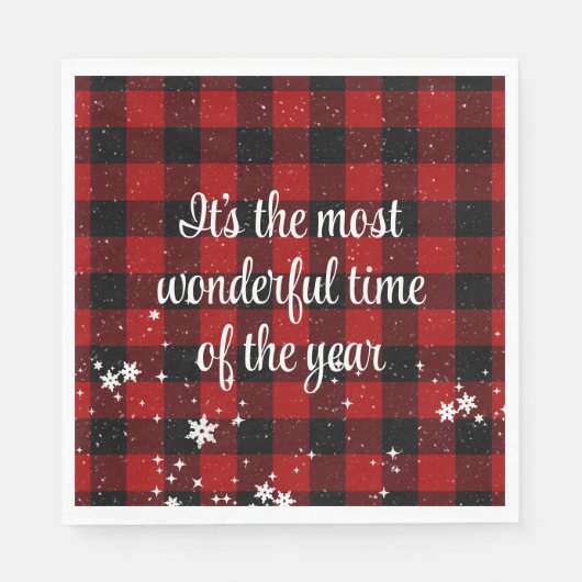 Kerstcitaat op Buffalo Pset Servet (Voorkant)