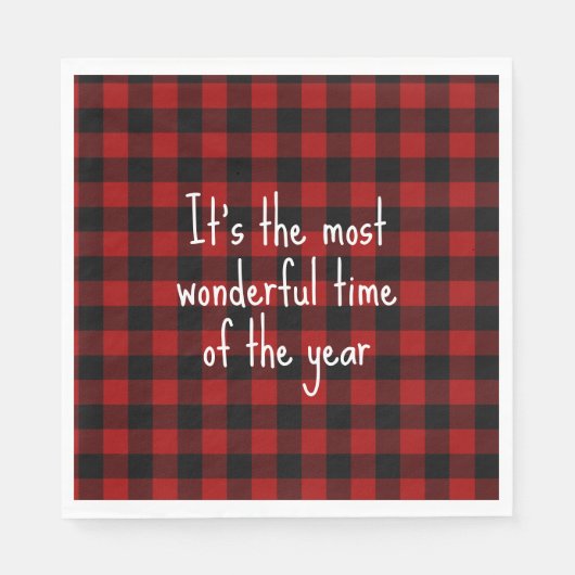 Kerstcitaat op Buffalo Pset Servet (Voorkant)