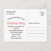 Kerstcitaat Rood Wit Typografie Save the Date Aankondigingskaart (Achterkant)