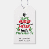 Kerstcitaat/Typografie/Gepersonaliseerd Cadeaulabel (Voorkant)