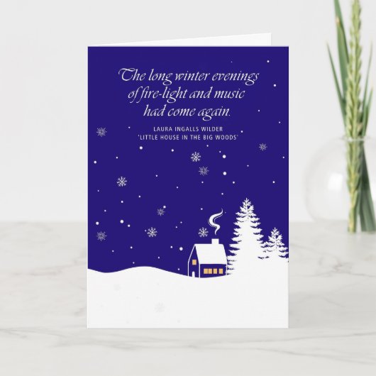 Kerstcitaat uit Little House on the Prairie Winter Feestdagen Kaart (Voorkant)