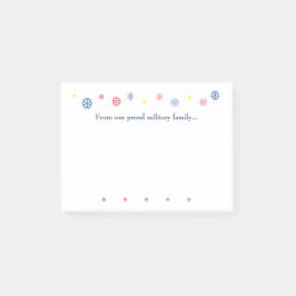 Kerstcitaat voor militaire familie Snowflakes Post-it® Notes