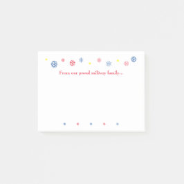 Kerstcitaat voor militaire familie Snowflakes Post-it® Notes
