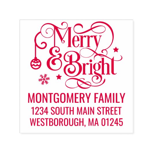 Kerstcitaat Vreugde aan de Monogramnaam van de Wer Zelfinktende Stempel (Design)