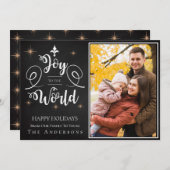 Kerstcitaat vreugde aan de wereld | Kerstkaart (Voorkant / Achterkant)