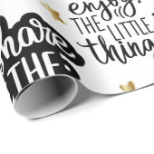 kerstcitaten in zwart-wit en goud cadeaupapier (Rol Hoek)