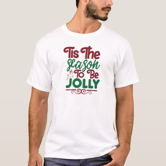 Kerstcitaten Merry & Bright T-shirt (Voorkant)