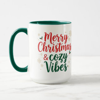 Kerstcitaten-twee-tonen mok, Festieve Kerstgeschen Mok