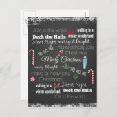 Kerstcitoentyppografie Feestdagenkaart (Voorkant / Achterkant)