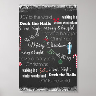 Kerstcitoentyppografie Poster
