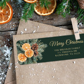 Kerstcitrus Oranje vakantie retour adres Etiket