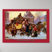 Kerstcoach 1795 van Jean Leon Ferris Print (Voorkant)