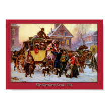 Kerstcoach 1795 van Jean Leon Ferris Print