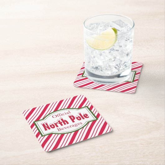 Kerstcoasters van de Noordpool Kartonnen Onderzetters (Insitu)