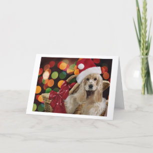 kerstCocker Spaniel Card Feestdagen Kaart