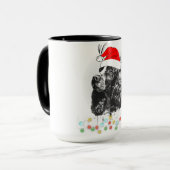 KerstCocker Spaniel Dog Funny Xmas Santa Dog Mok (Voorkant links)