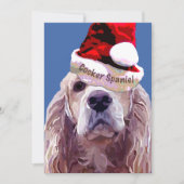 kerstCocker Spaniel Grt Card Pack Feestdagenkaart (Voorkant)