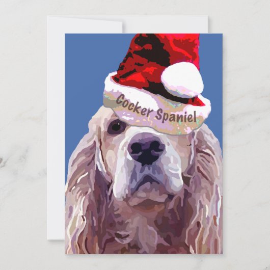 kerstCocker Spaniel Grt Card Pack Feestdagenkaart (Voorkant)