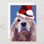 kerstCocker Spaniel Grt Card Pack Feestdagenkaart (Voorkant / Achterkant)