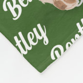 KerstCocker Spaniel Santa Dog's naam Fleece Deken (Hoek)