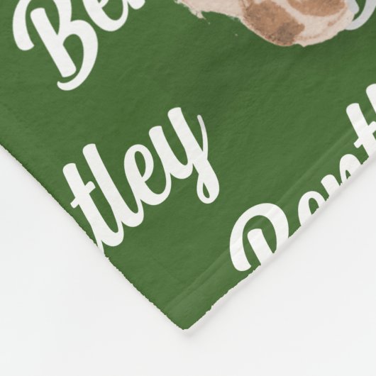 KerstCocker Spaniel Santa Dog's naam Fleece Deken (Hoek)