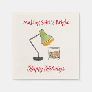 Kerstcocktail Beverage Napkins Servet