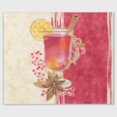 kerstcocktail cadeaupapier (Vlak)